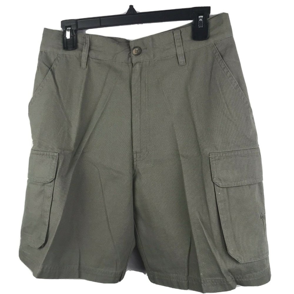 Guy Harvey Olive Green Cargo Shorts 7 Pockets